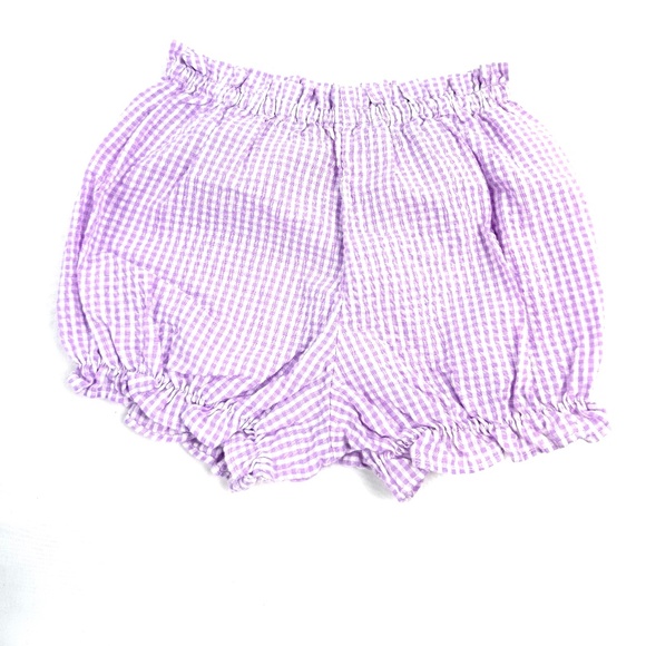 Baby Girls Lavender Gingham Bloomers Shorts Size 6–9 Months - Picture 1 of 8